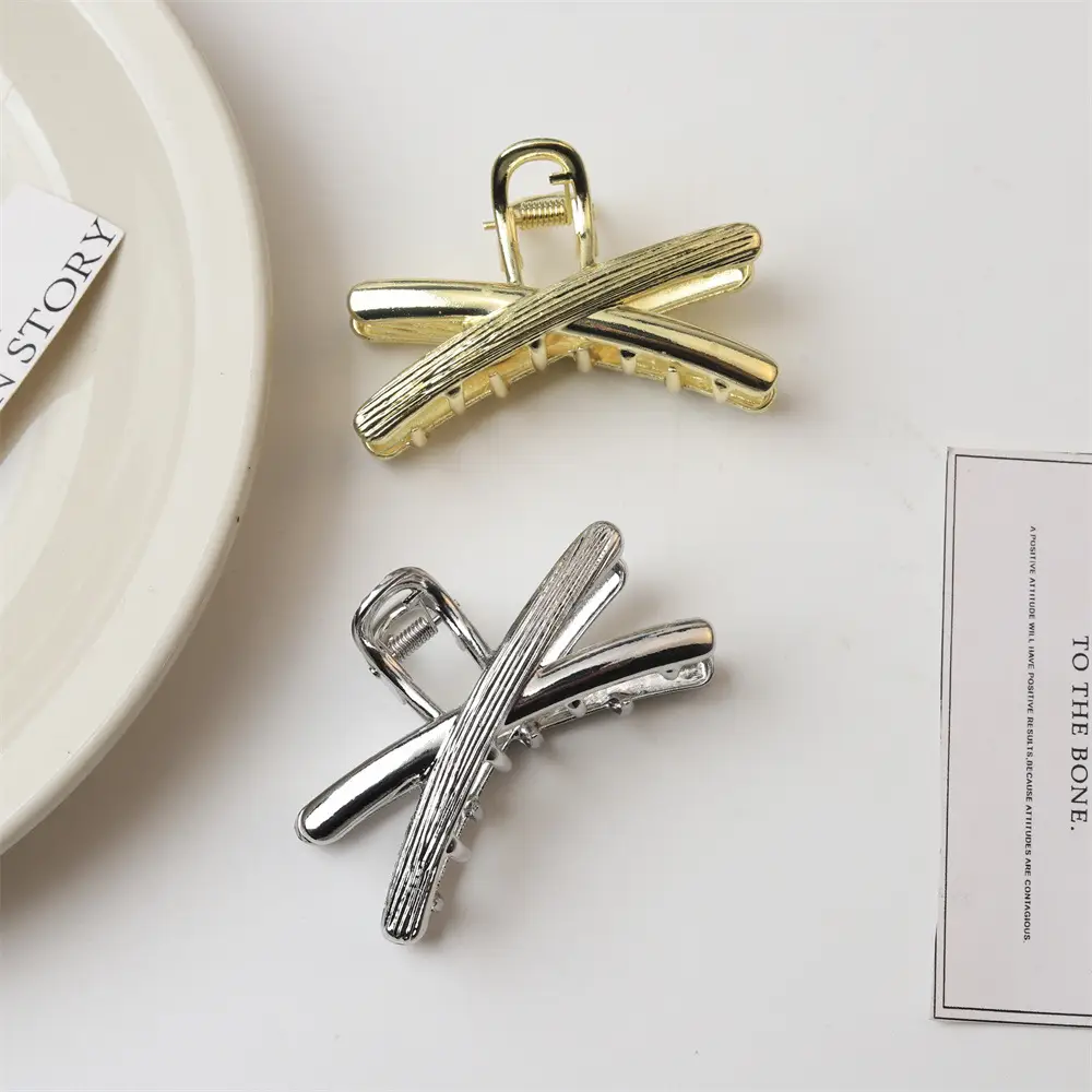 2025 Metal Hair Clip Cross Back Elegant Hair Accessory — feature 15