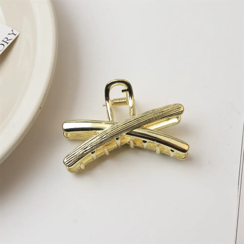 2025 Metal Hair Clip Cross Back Elegant Hair Accessory — feature 18