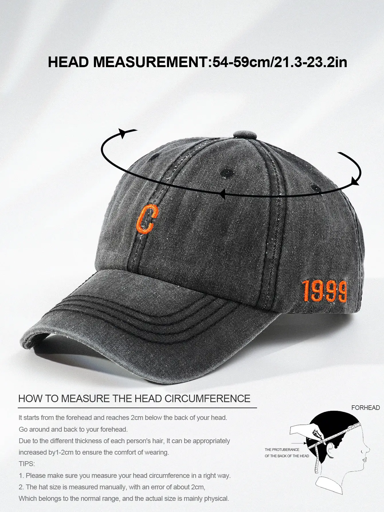 Men Women European American Baseball Cap with Heart Embroidery — feature 2