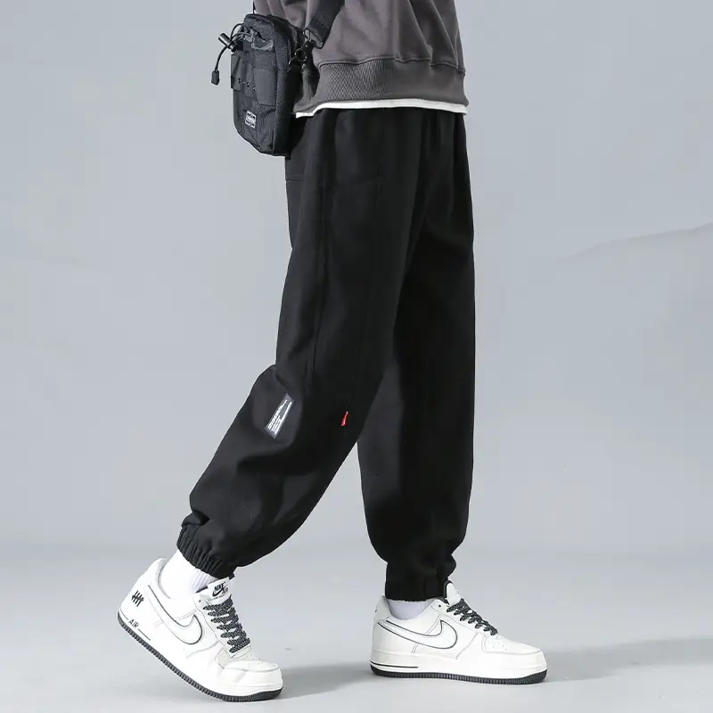 Huagang Camel Leg Pants Men Spring Autumn Casual