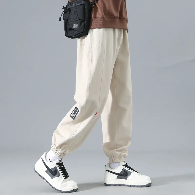 Huagang Camel Leg Pants Men Spring Autumn Casual