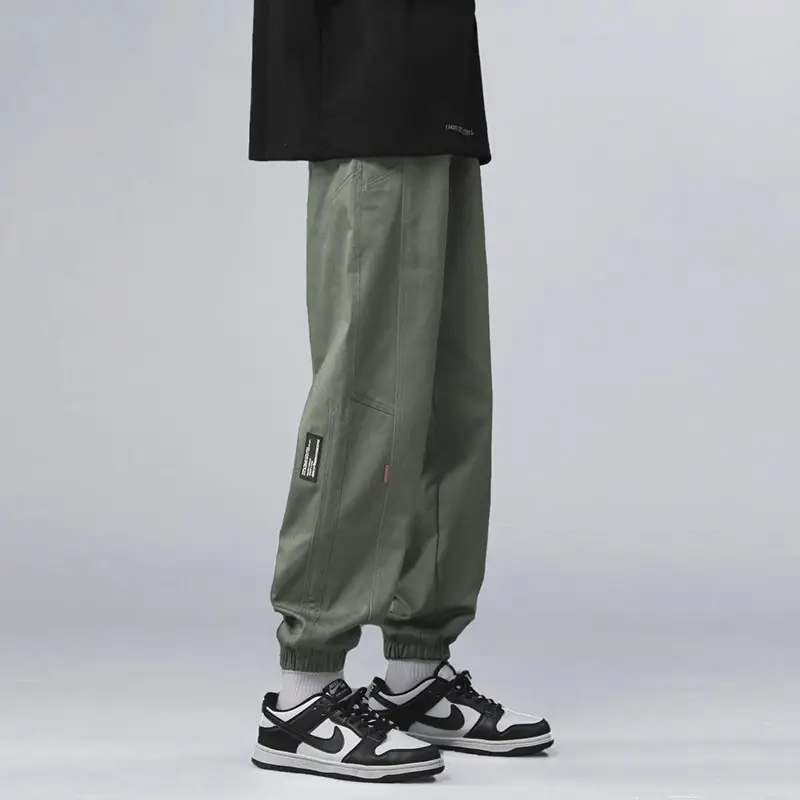 Huagang Camel Leg Pants Men Spring Autumn Casual