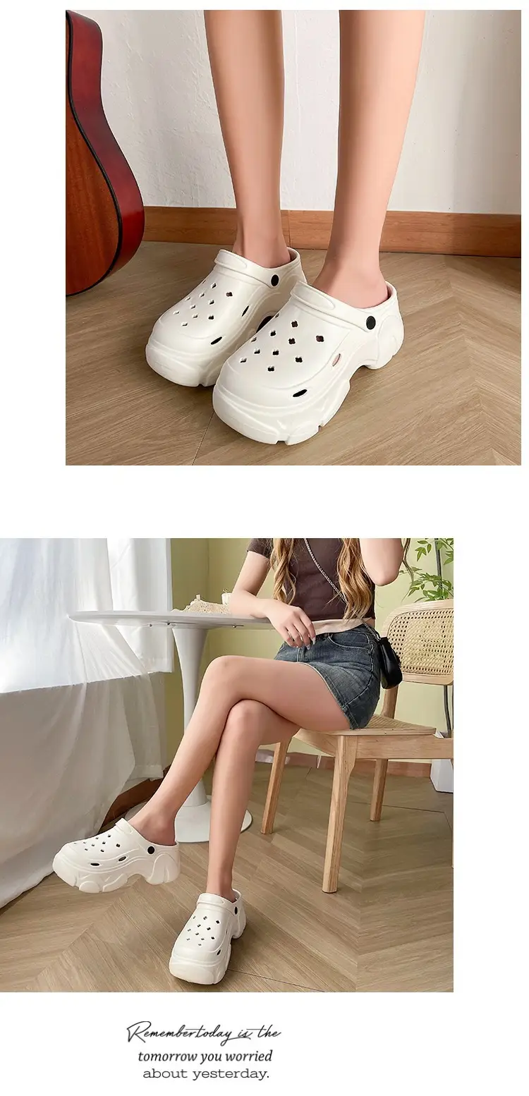 Women's Clogs with High Heels and Thick Soles, Small Size, Height-Increasing, Eva Sandals with a Comfortable Feel, Breathable and Suitable for Outdoor Wear, for Foreign Trade and Cross-Border Sales — feature 19