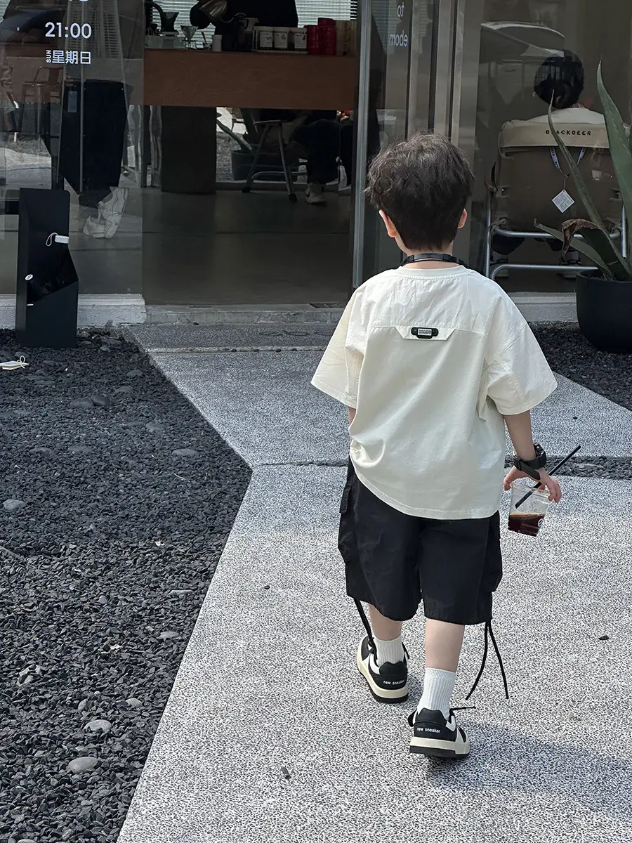Boys Cotton T-Shirt with Music Print Cap - Image 6