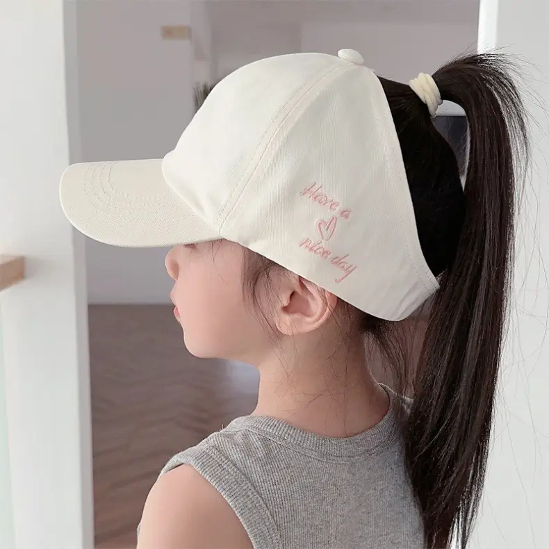 Pink Girls Sun Hat with F Logo Tie Back — feature 9