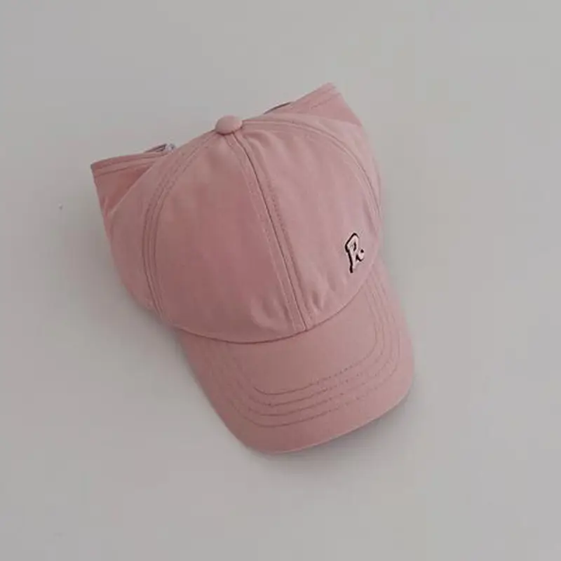 Pink Girls Sun Hat with F Logo Tie Back - Image 7