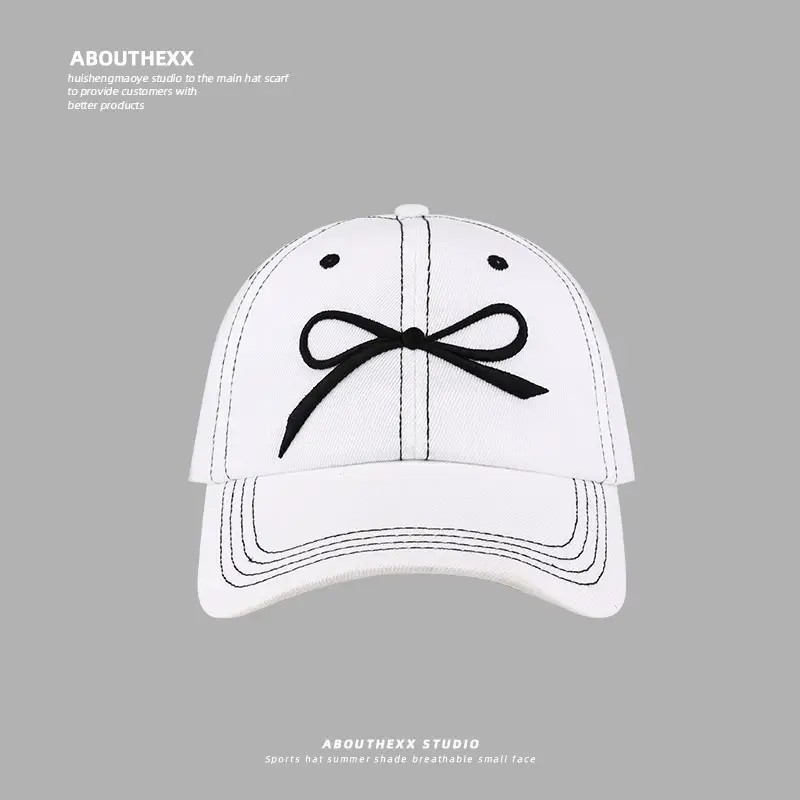 Women's Blue Bow Baseball Cap with 4 Colors - Image 5