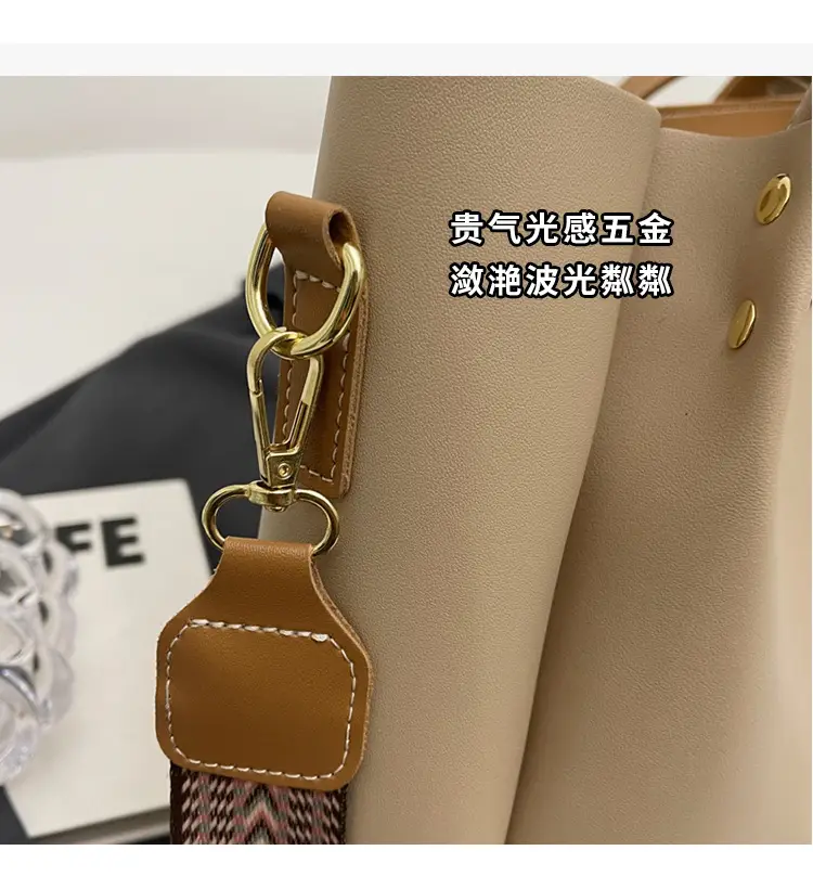 Women's Large Capacity Crossbody Tote Bag Beige Spring Summer 2026 — feature 15