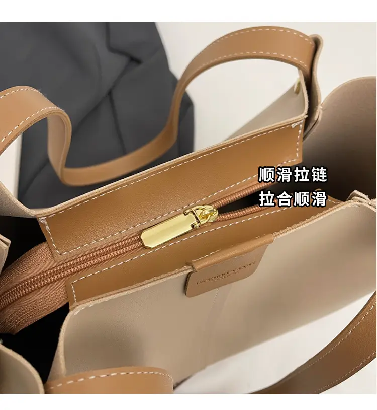 Women's Large Capacity Crossbody Tote Bag Beige Spring Summer 2026 — feature 16