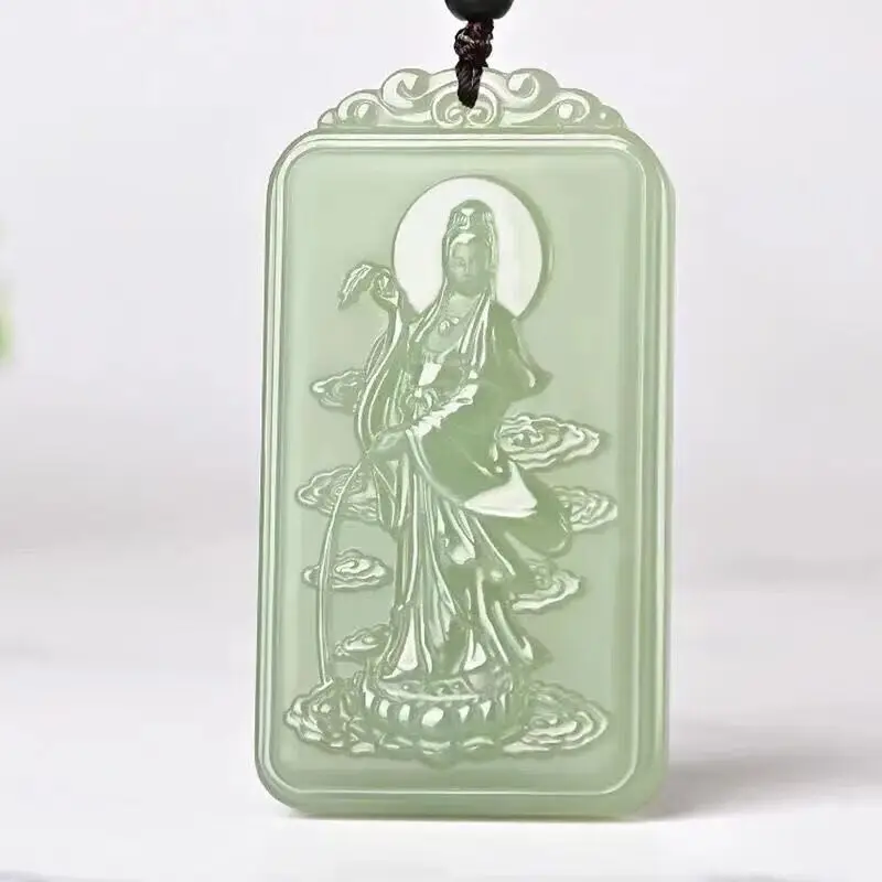 White Jade Mother Guanyin Pendant for Men Women - Image 12