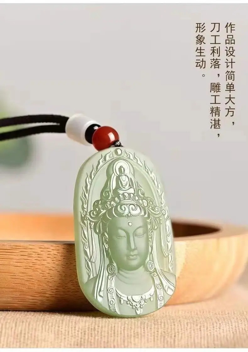 White Jade Mother Guanyin Pendant for Men Women — feature 12