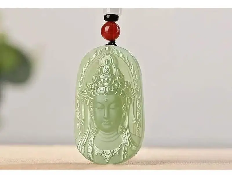 White Jade Mother Guanyin Pendant for Men Women — feature 14