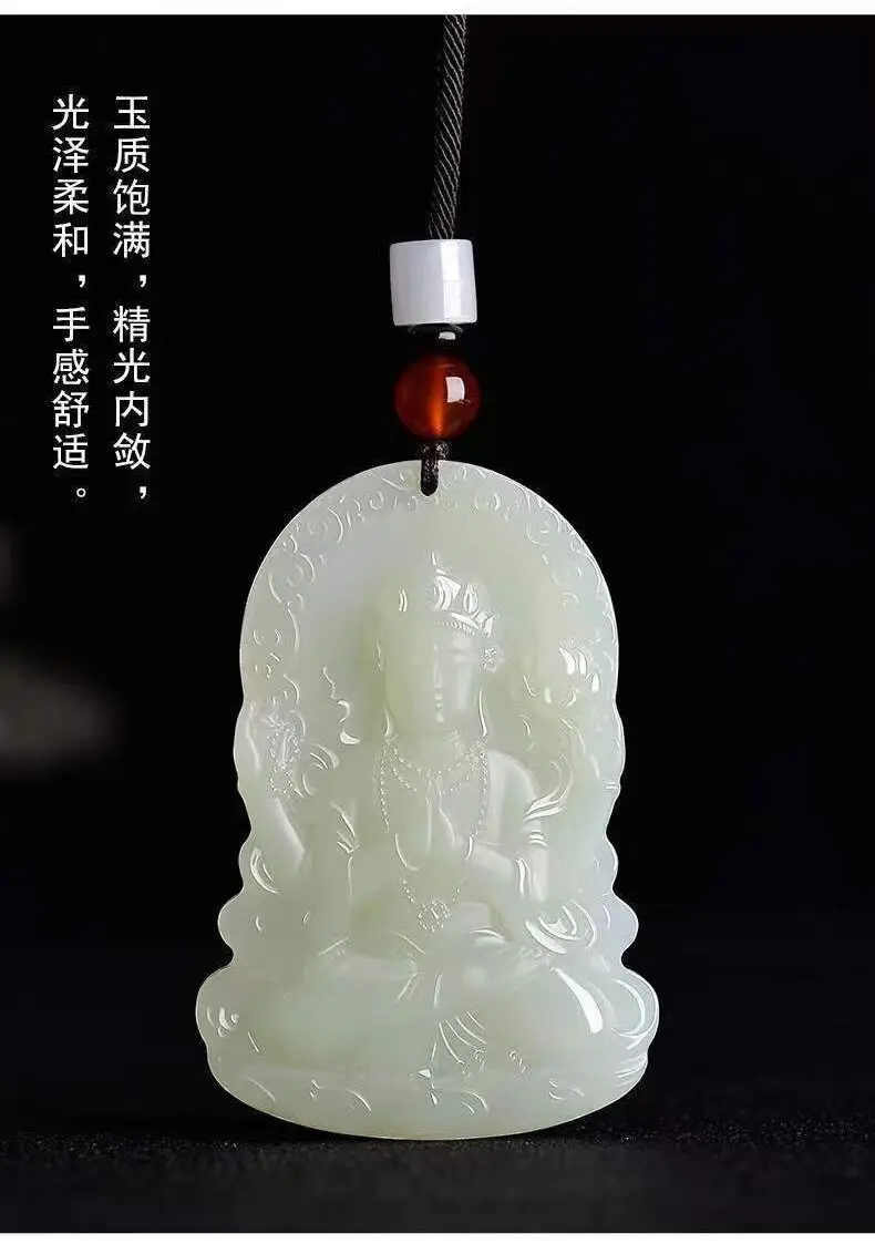 White Jade Mother Guanyin Pendant for Men Women — feature 19