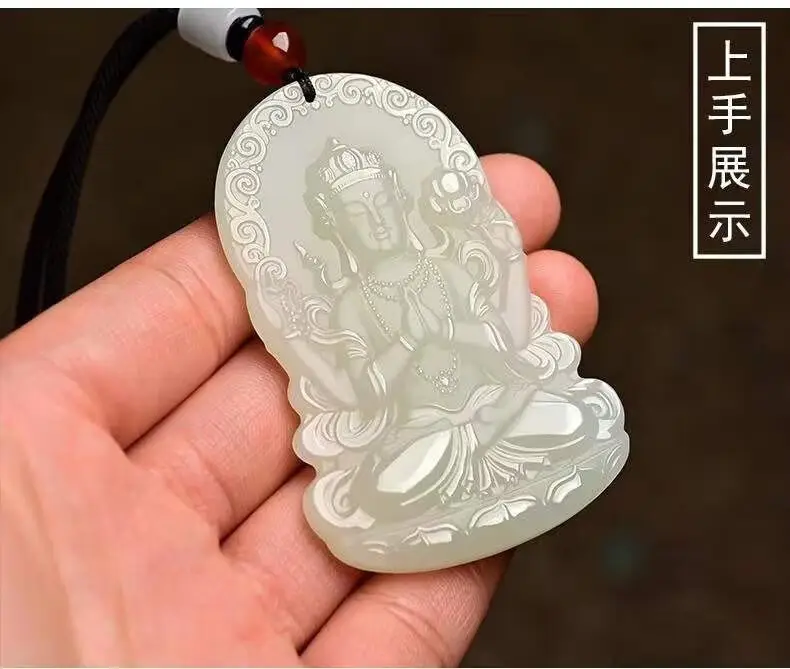 White Jade Mother Guanyin Pendant for Men Women — feature 20