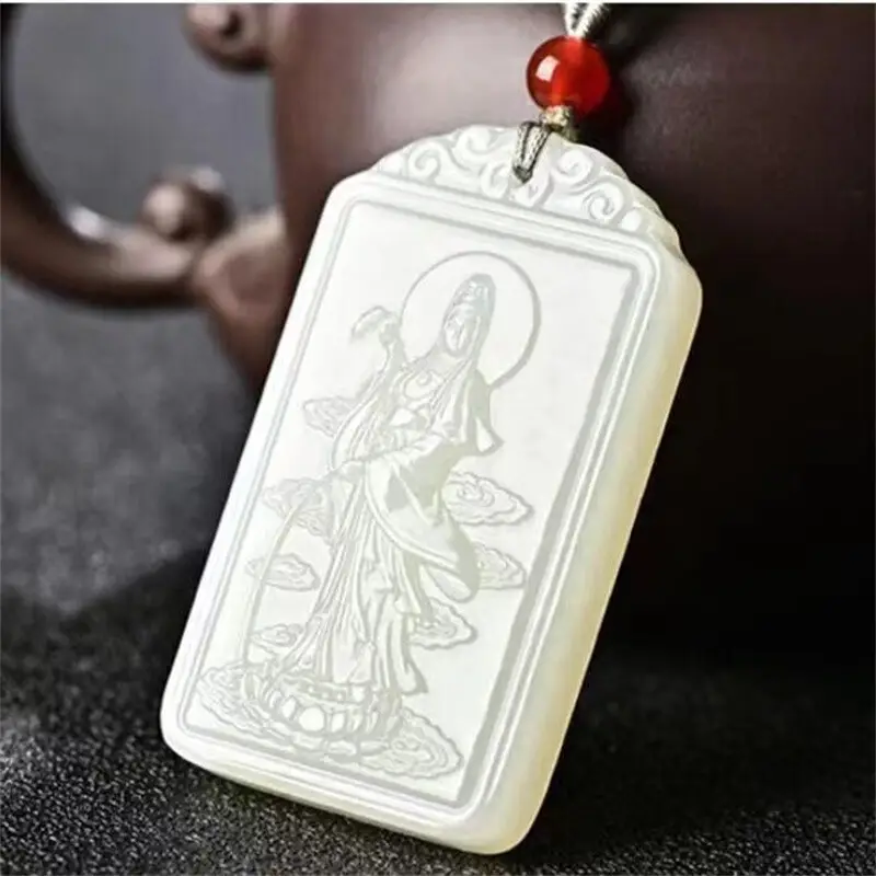 White Jade Mother Guanyin Pendant for Men Women — feature 22