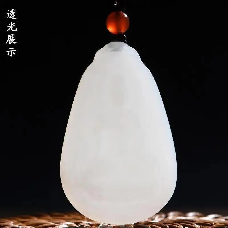 White Jade Mother Guanyin Pendant for Men Women — feature 4
