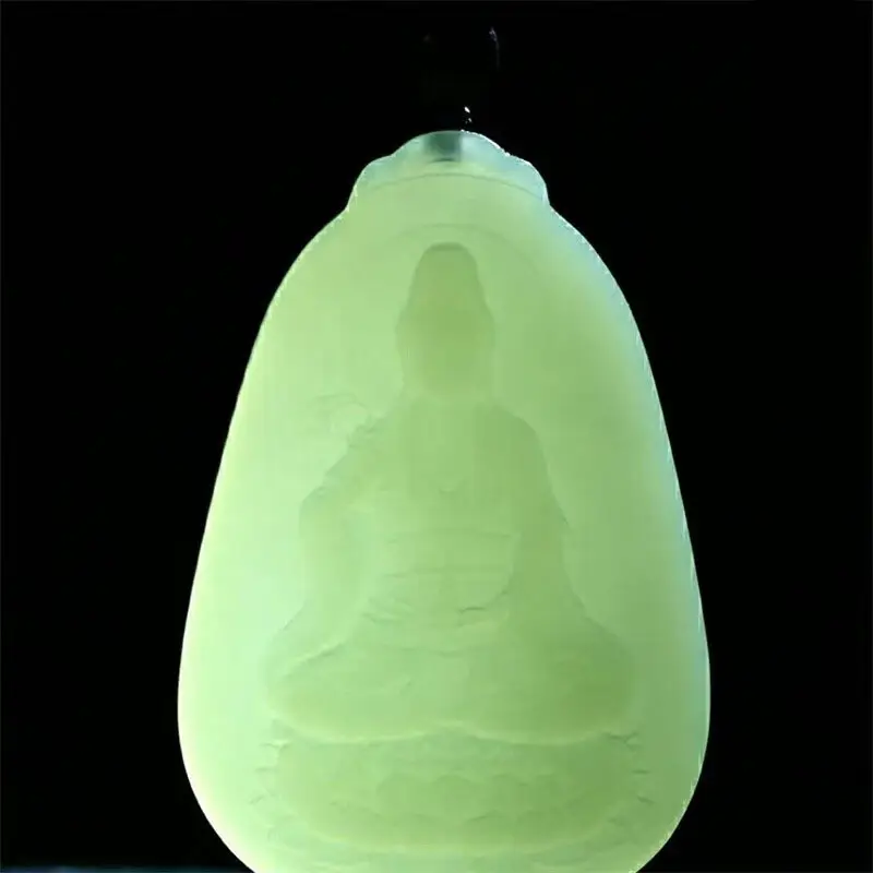 White Jade Mother Guanyin Pendant for Men Women — feature 8