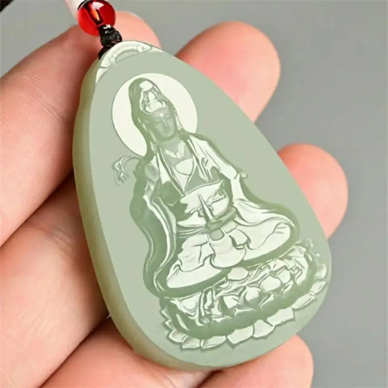 White Jade Mother Guanyin Pendant for Men Women — feature 9