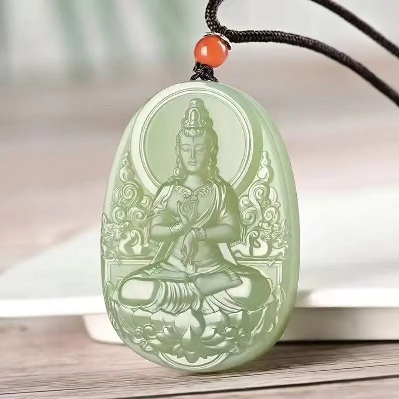 White Jade Mother Guanyin Pendant for Men Women - Image 10