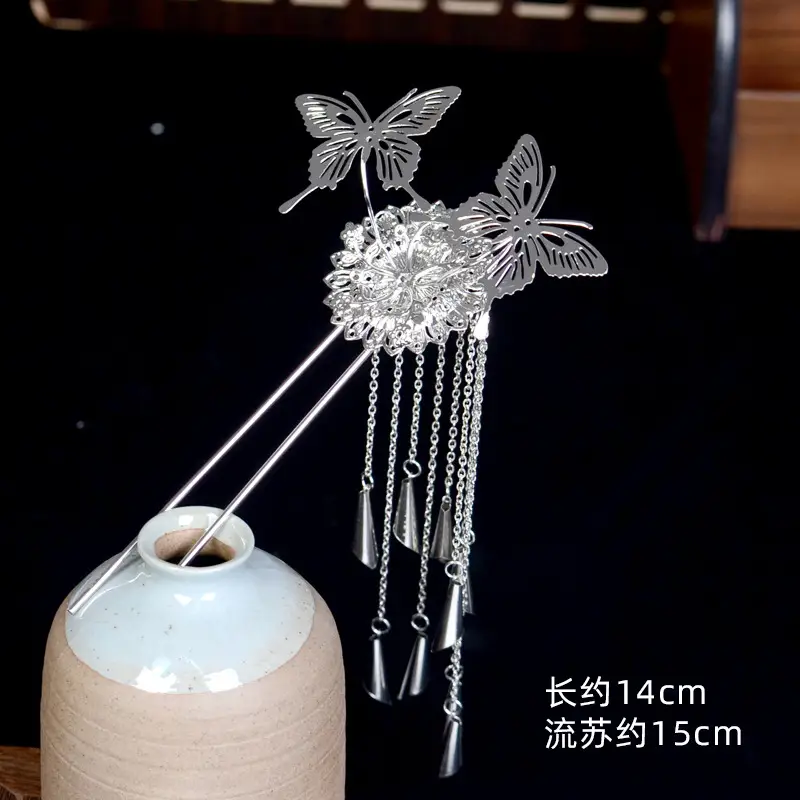 Silver Tassel Hairpin for Women's Hair Accessories - Image 6