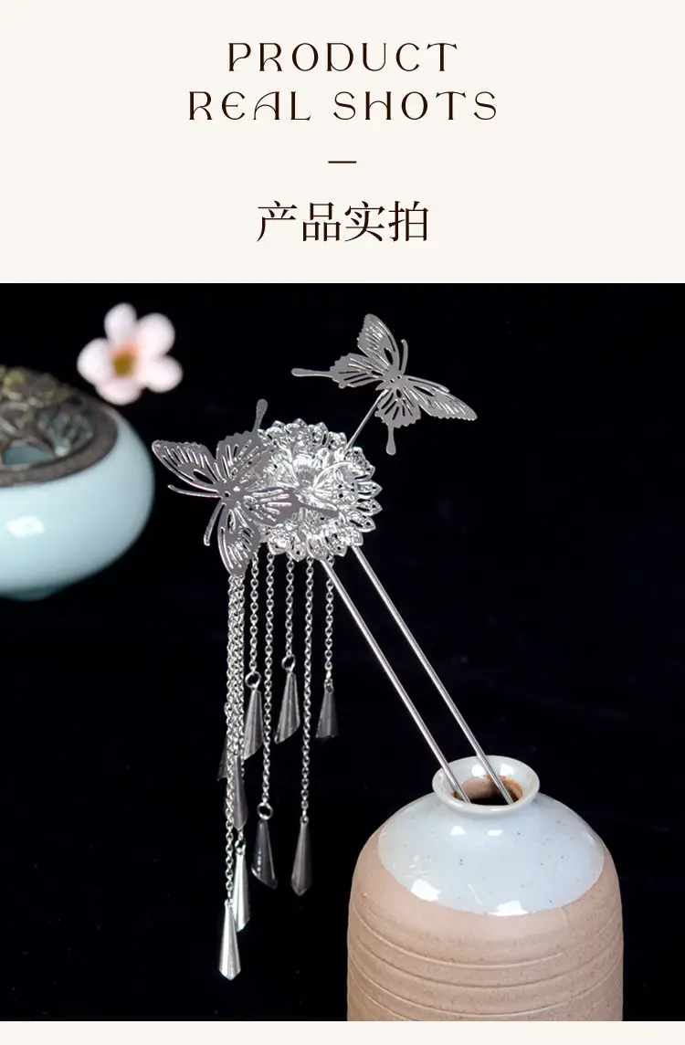 Silver Tassel Hairpin for Women's Hair Accessories — feature 6