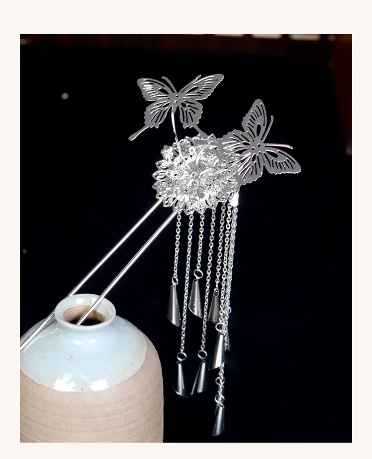 Silver Tassel Hairpin for Women's Hair Accessories — feature 8