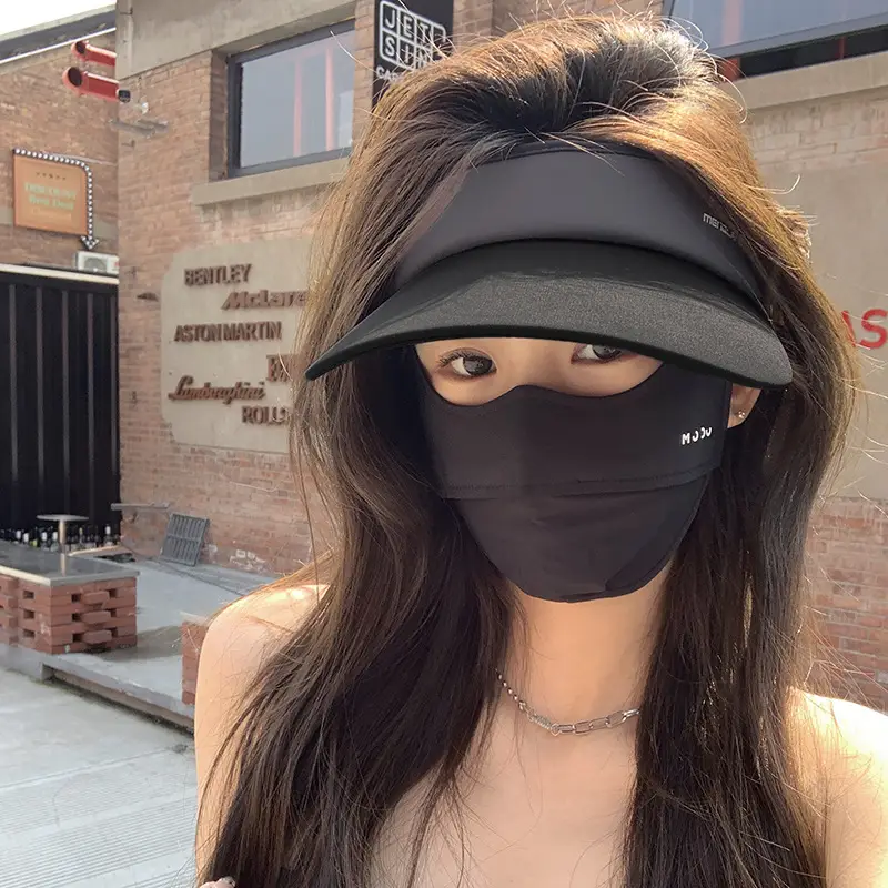 Women's Ice Silk Sunshade Hat Black