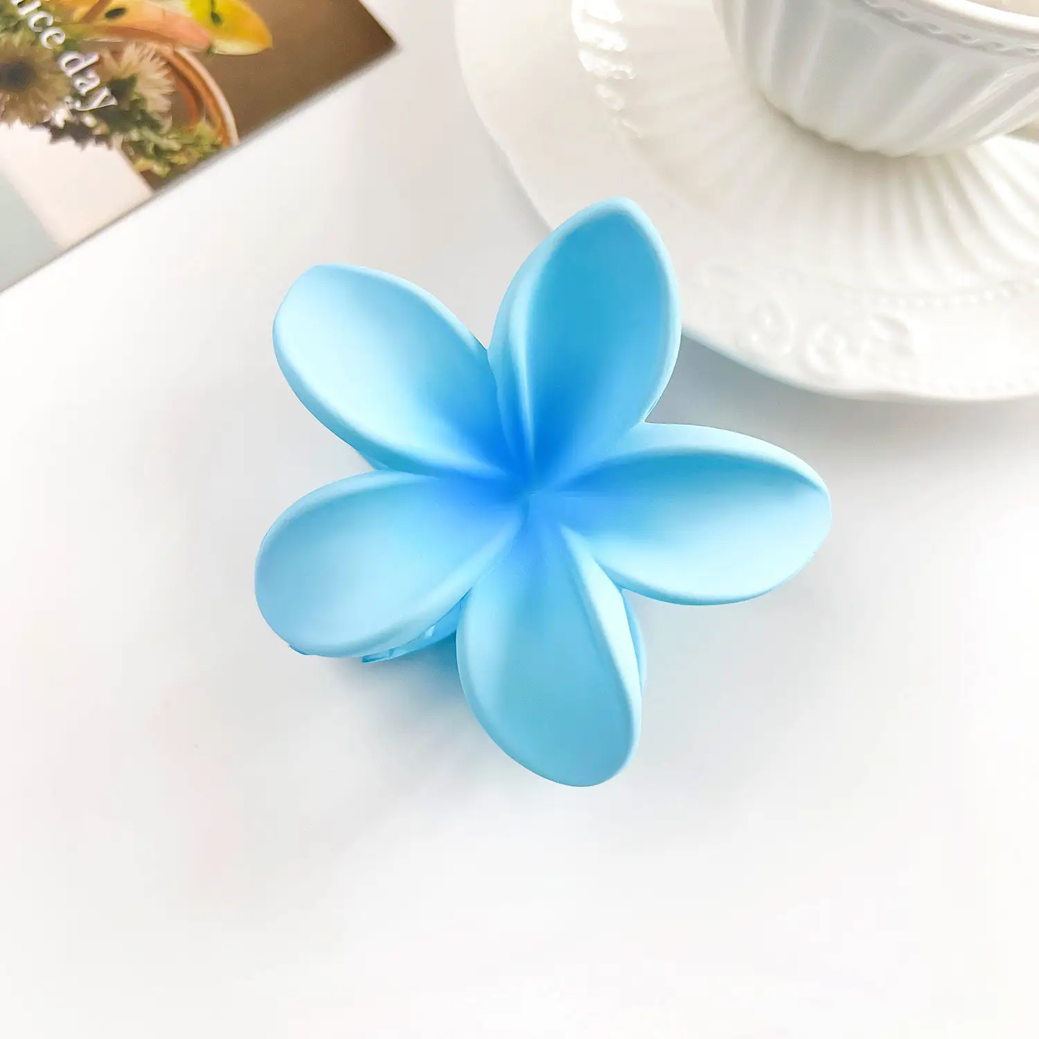Frosted Egg Flower Hair Clips for Women - Image 3