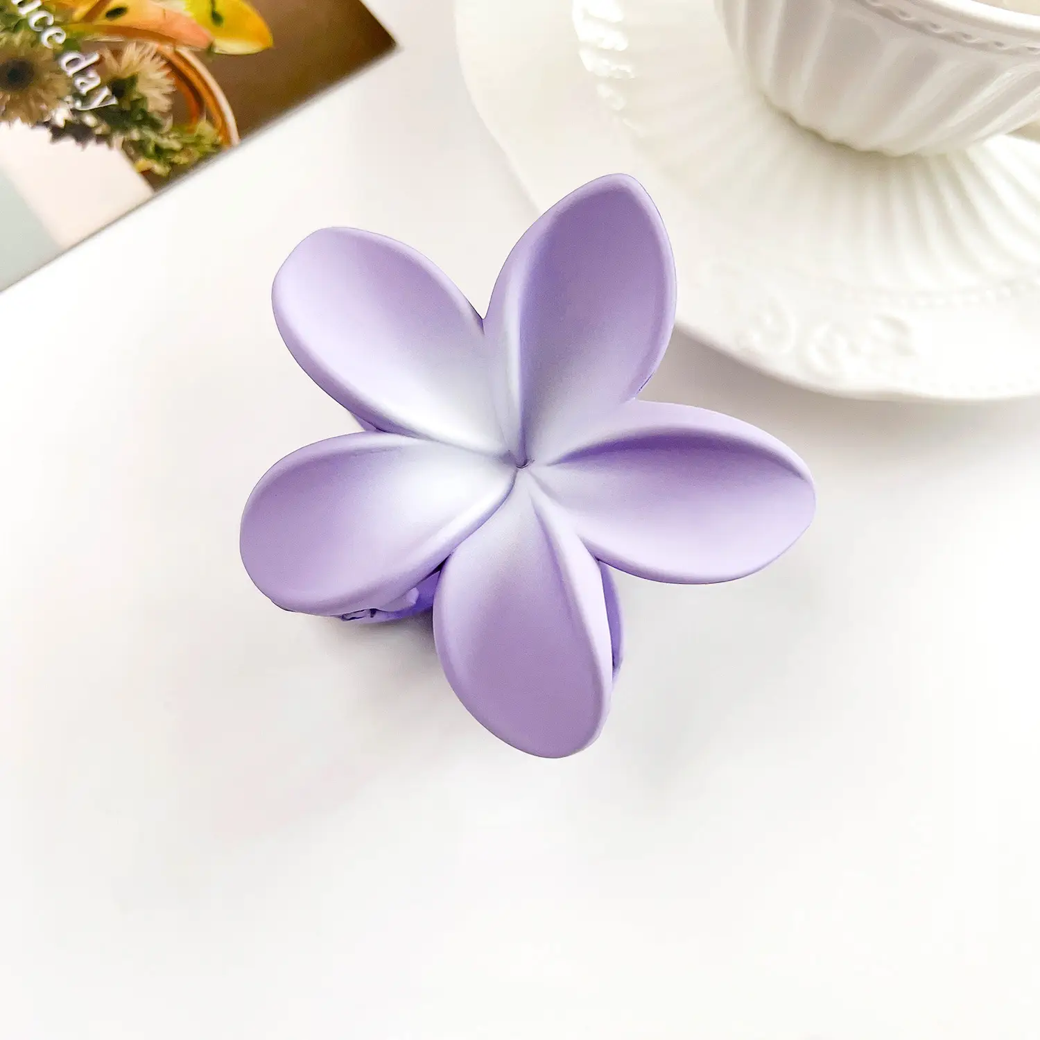 Frosted Egg Flower Hair Clips for Women - Image 4