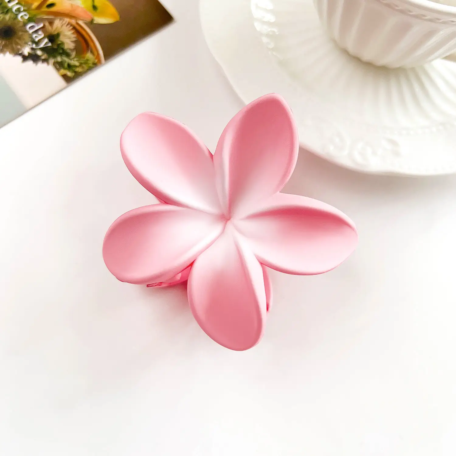 Frosted Egg Flower Hair Clips for Women - Image 5
