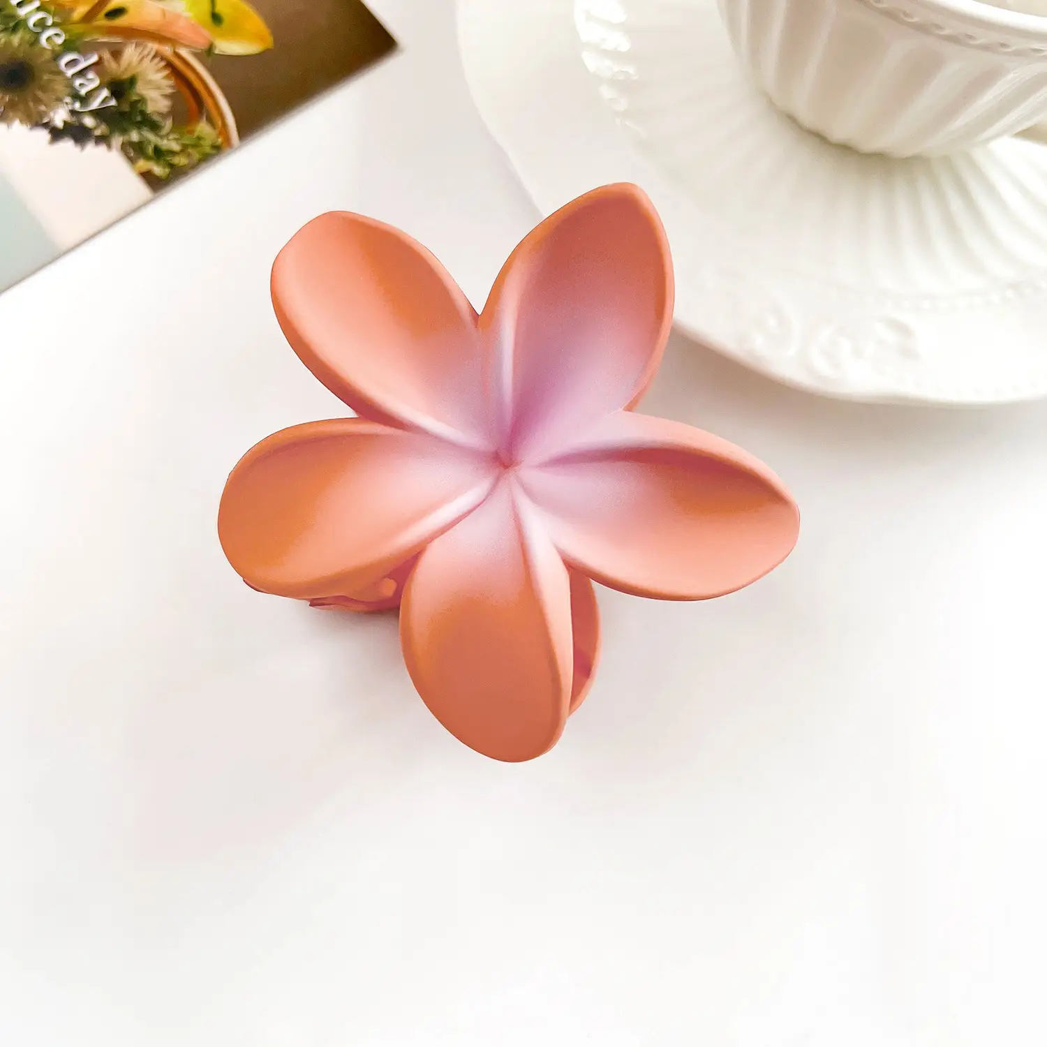 Frosted Egg Flower Hair Clips for Women - Image 6