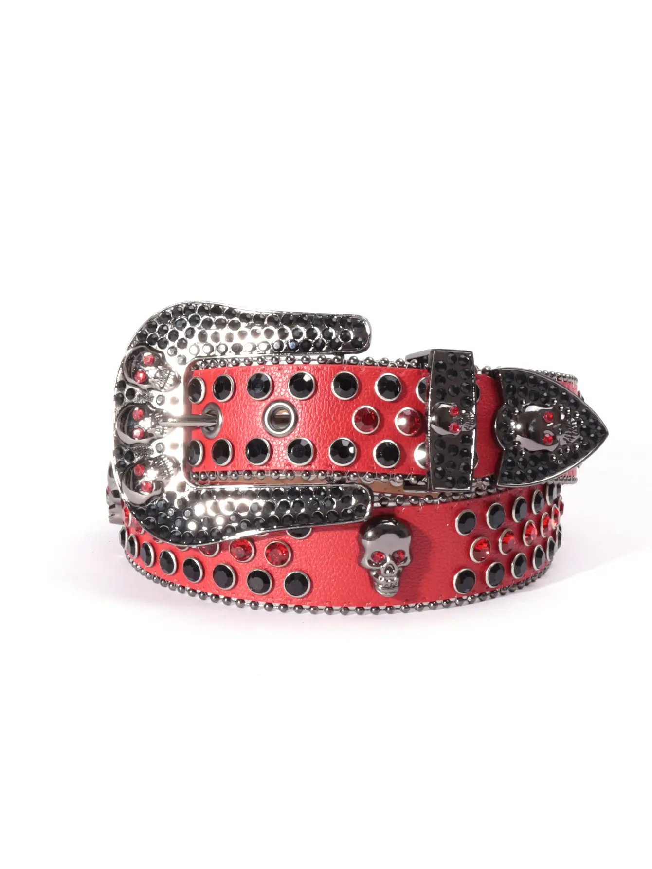 Blue Skull Rhinestone Belt for Punk Style Thick Alloy - Image 2