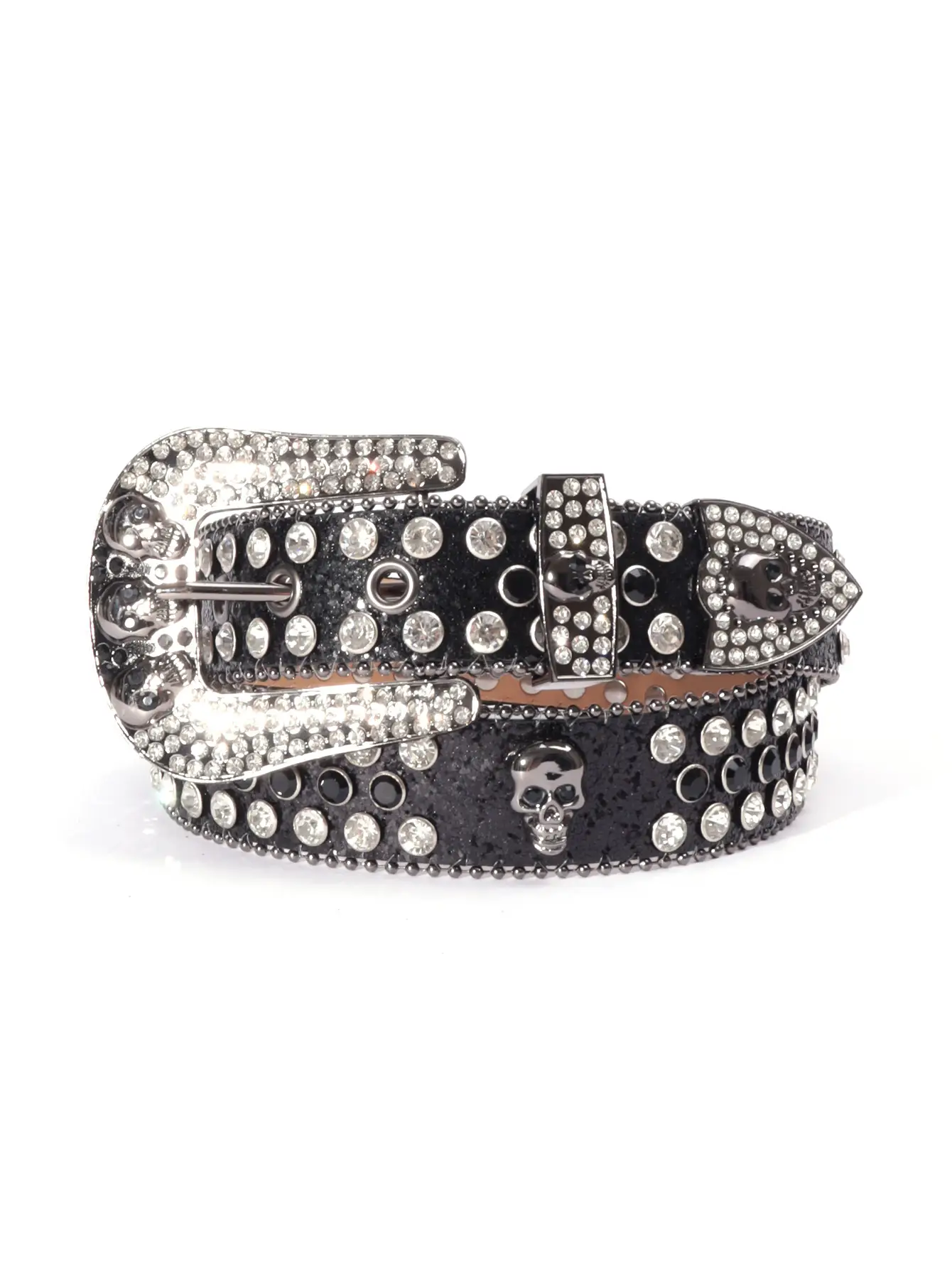 Blue Skull Rhinestone Belt for Punk Style Thick Alloy - Image 4