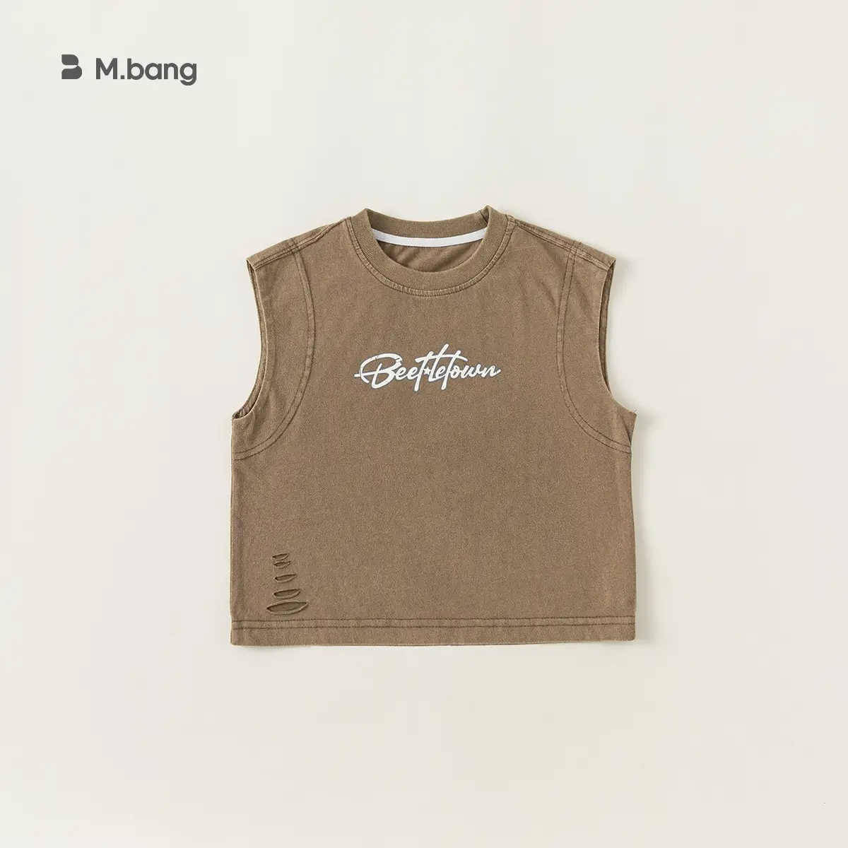 Kids Vest Black Letter Sleeveless Summer - Image 2