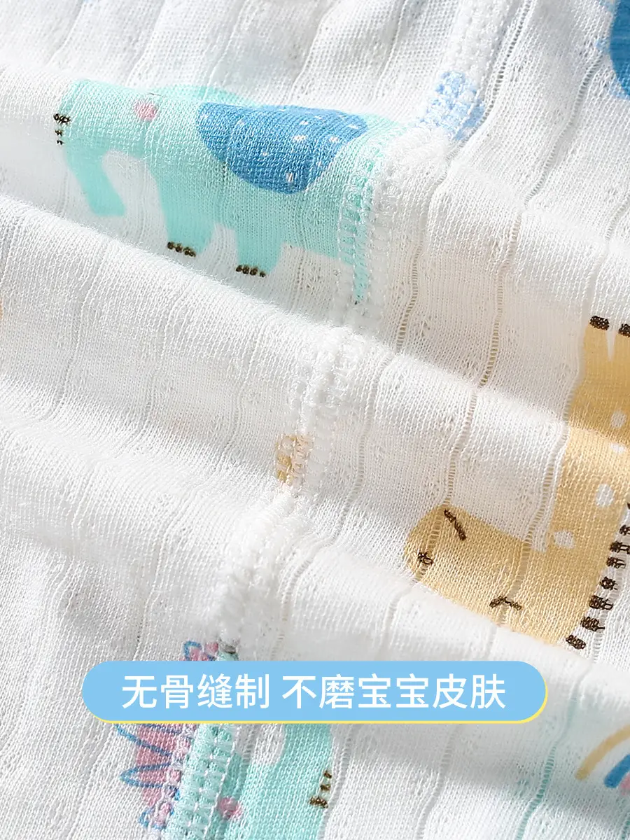 Children's Thin Summer Pajamas, Boys' Home Clothes, Cotton Suits, Girls' Long-Sleeved Air-Conditioned Clothes, Baby Kidsren's Spring & Fall Pure