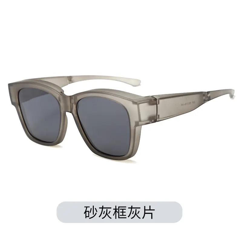 Black Matte Clip-On Sunglasses for Men Women - Image 9