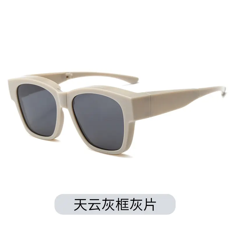Black Matte Clip-On Sunglasses for Men Women - Image 10