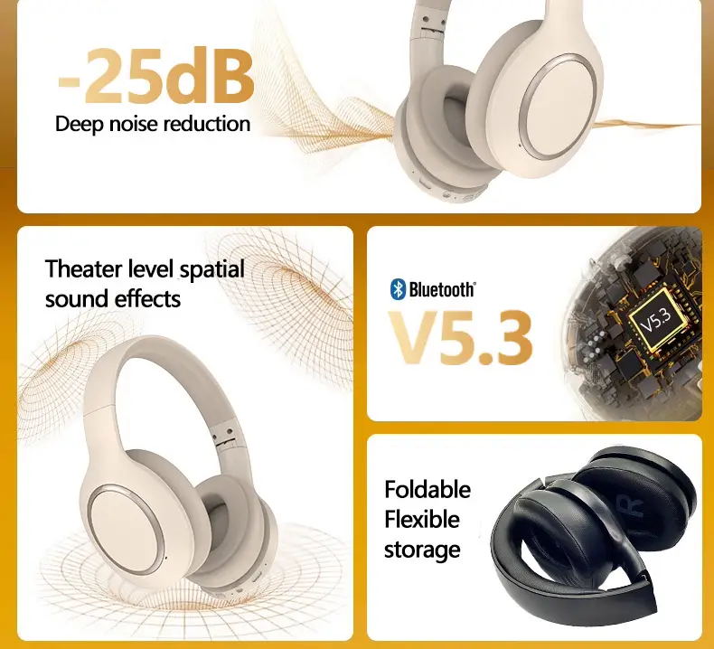 Over-Ear Bluetooth Headphones ANC 3D Wireless — feature 6