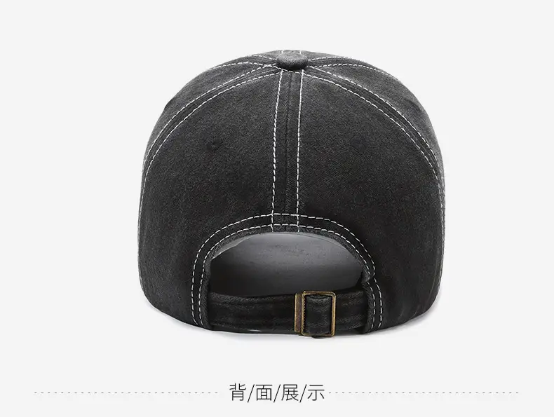 Men's Black Retro Letter Cap Casual Outdoor — feature 17