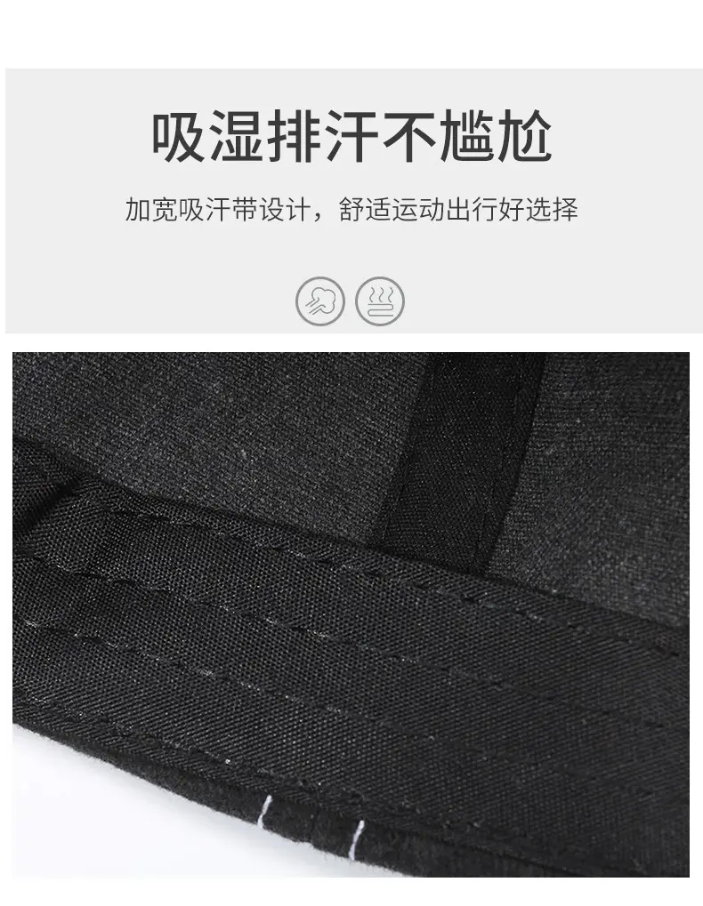 Men's Black Retro Letter Cap Casual Outdoor — feature 9