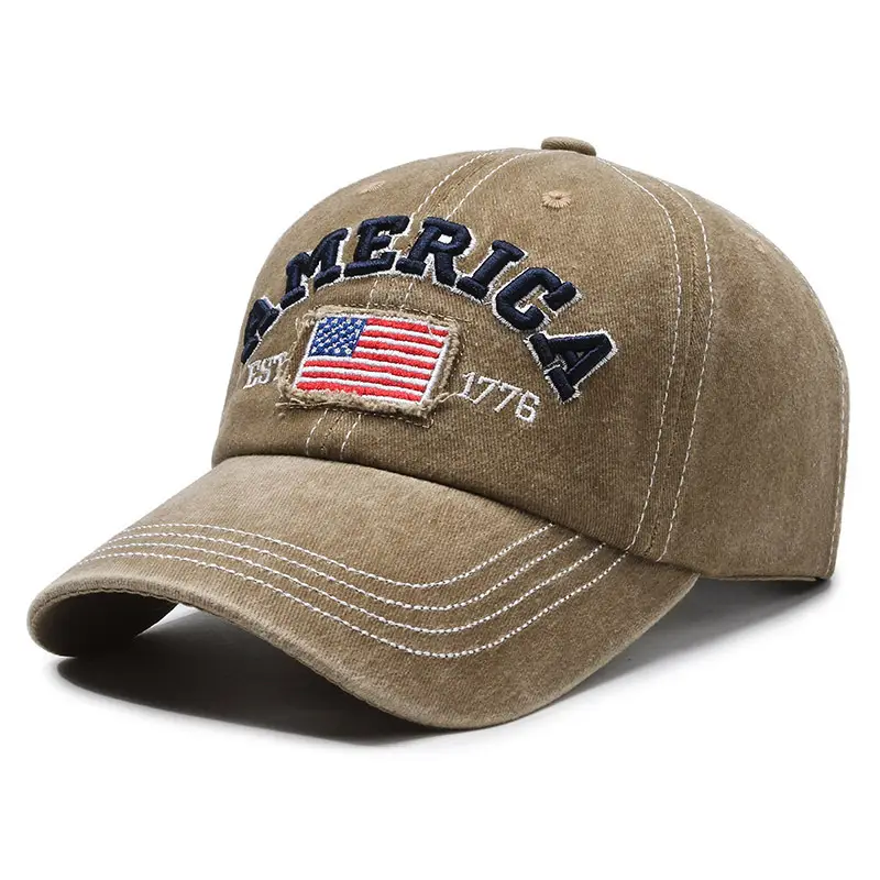 Men's Black Retro Letter Cap Casual Outdoor - Image 5