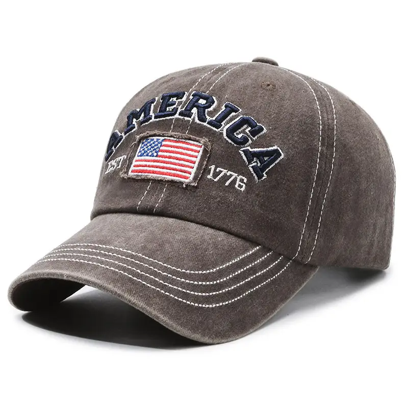 Men's Black Retro Letter Cap Casual Outdoor - Image 6