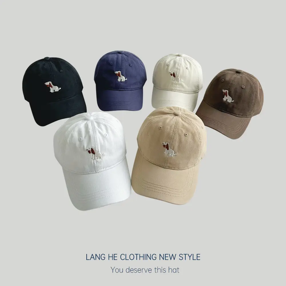 White Cartoon Embroidered Baseball Cap for Boys Girls - Image 11