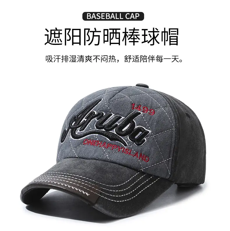 Men's Gray Casual Cap with Tide Logo — feature 1