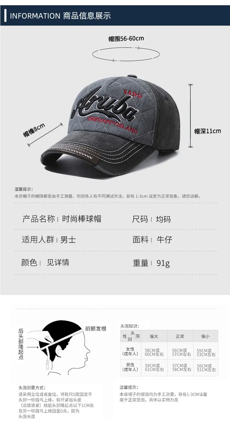 Men's Gray Casual Cap with Tide Logo — feature 6