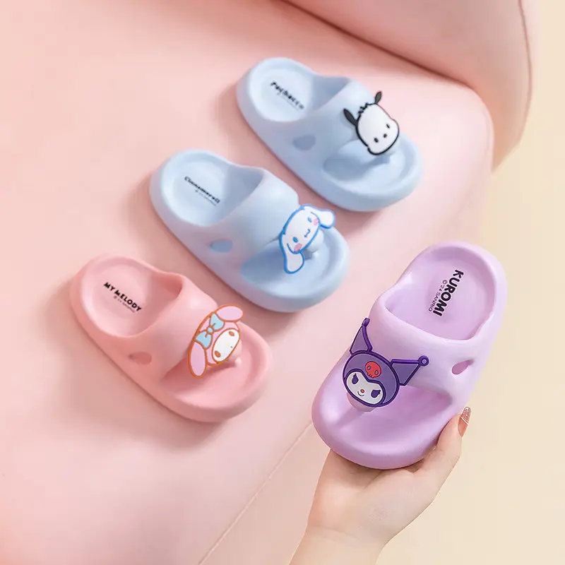 Authentic Sanrio Soft-Soled Children's Slippers for Summer Home Cartoon Flip-Flops Kuromi Big Children's Outdoor Sandals - Image 7