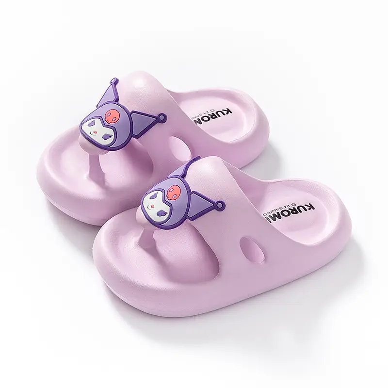 Authentic Sanrio Soft-Soled Children's Slippers for Summer Home Cartoon Flip-Flops Kuromi Big Children's Outdoor Sandals - Image 9