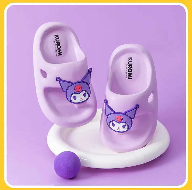 Authentic Sanrio Soft-Soled Children's Slippers for Summer Home Cartoon Flip-Flops Kuromi Big Children's Outdoor Sandals — feature 20