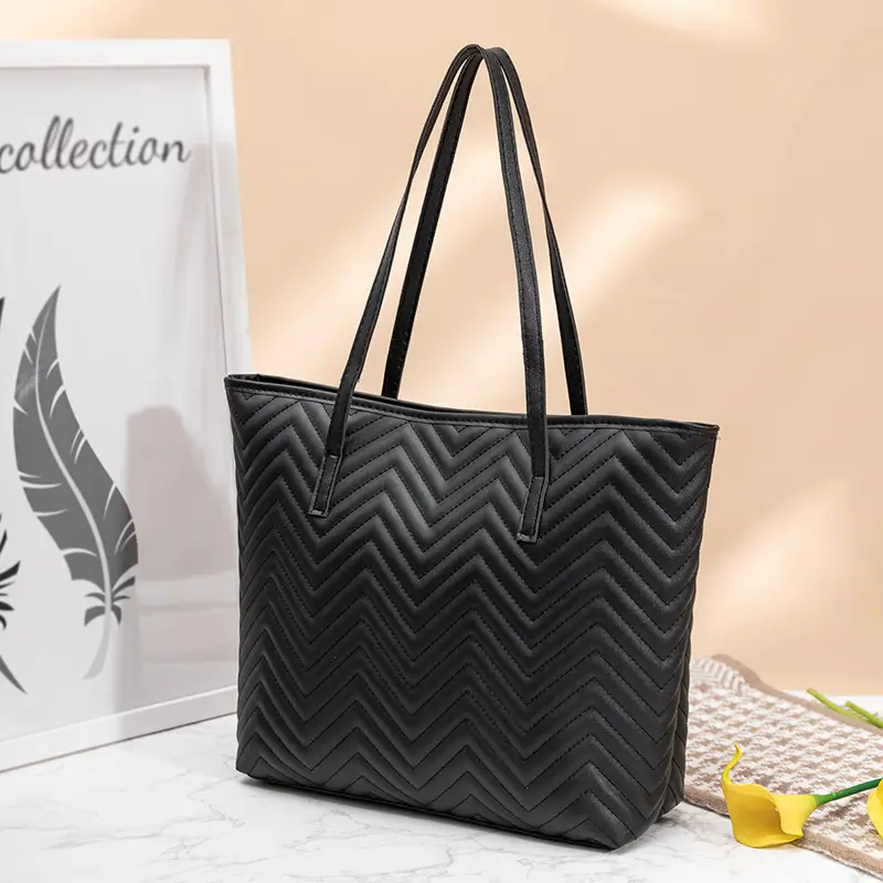 Women's Trendy Beige Chevron Shoulder Bag 2023 — feature 11