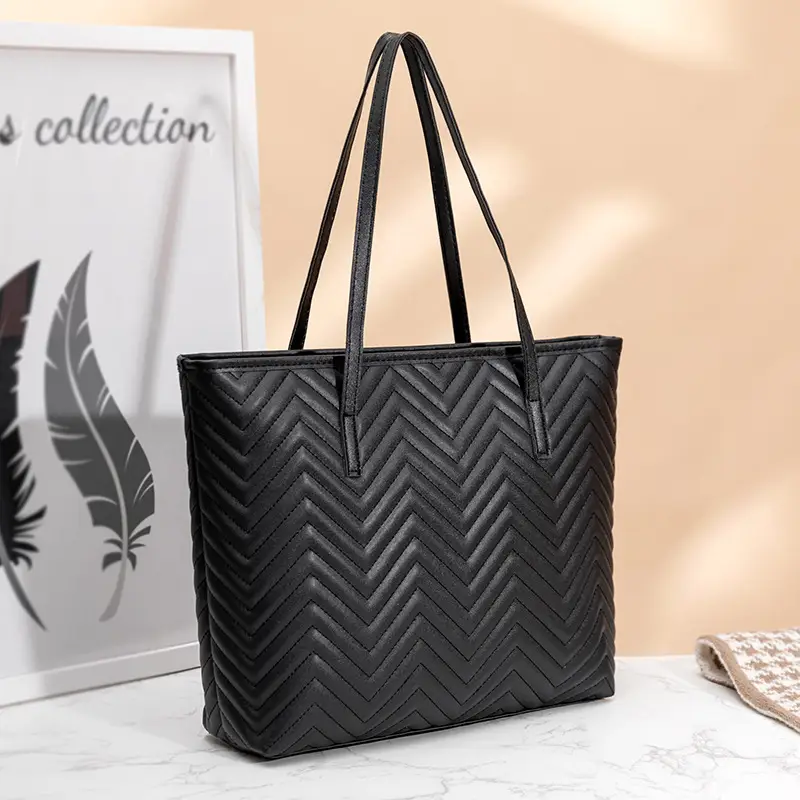 Women's Trendy Beige Chevron Shoulder Bag 2023 — feature 9